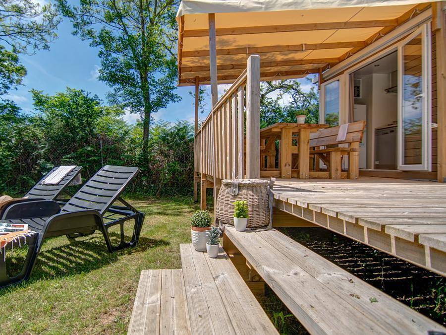 Camping Sandaya Les Deux Fontaines  - Mobilhome 6 personas - Cottage Privilège Tv Lv - 3 Bedrooms - Sleeps 6 in Névez, Region de Quimper