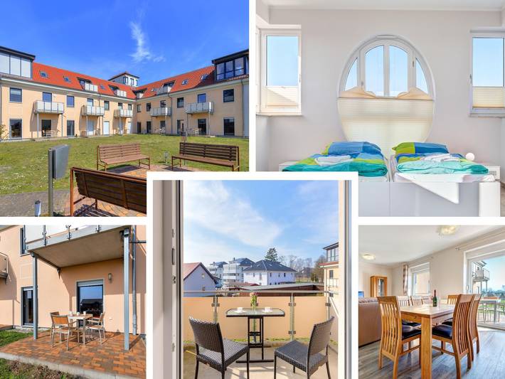 Ferienwohnung für 18 Personen, mit Balkon und Terrasse sowie Garten und Ausblick in Usedomer Norden