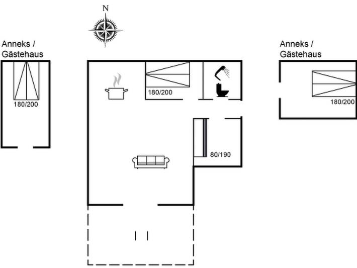 Ferienhaus für 6 Personen, mit Terrasse in Serup Strand - 2