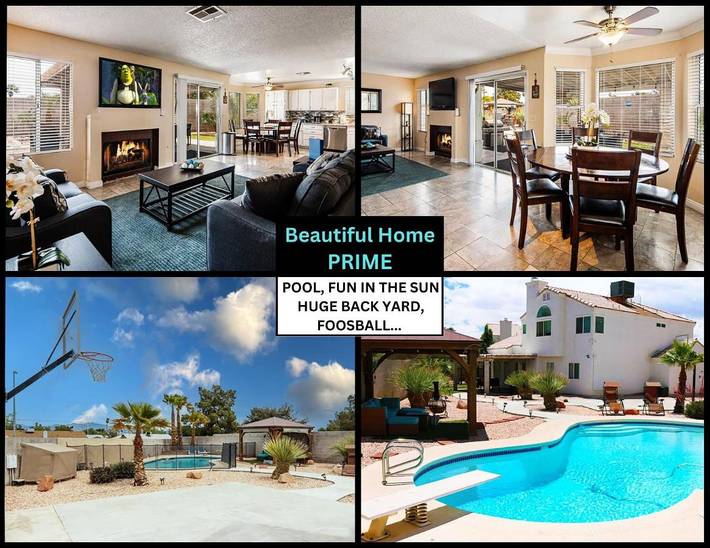 Apartamento para 14 personas, con vistas además de piscina y jardín, Familias con niños en Las Vegas