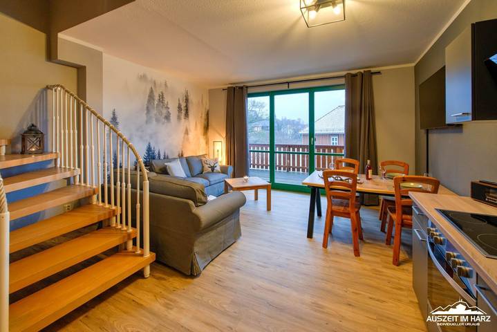 Ferienwohnung für 4 Personen, mit Balkon und Garten im Ostharz