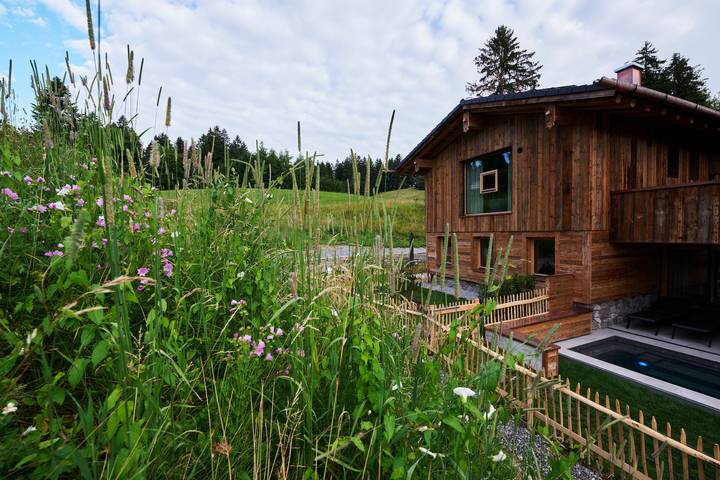 Chalet für 4 Personen, mit Garten und Sauna sowie Ausblick in Füssen