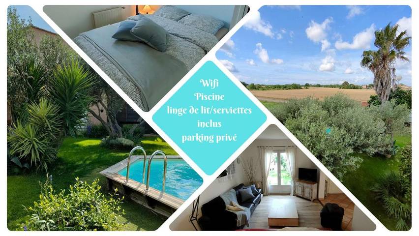 Maison de vacances pour 8 personnes, avec jardin ainsi que terrasse et piscine, animaux acceptés