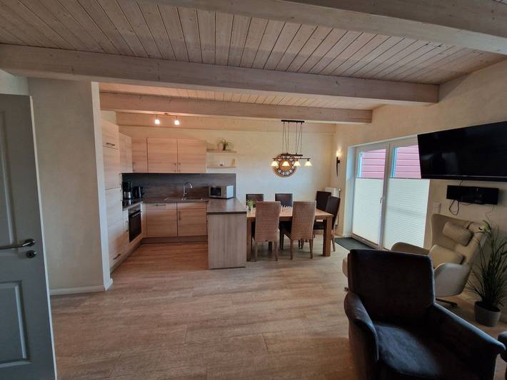 Halligwelt 18 - Ferienhaus mit Kamin, Sauna und Garten - Komfortables Reihenhaus mit Kamin (Ht in Dagebüll, Nordfriesland