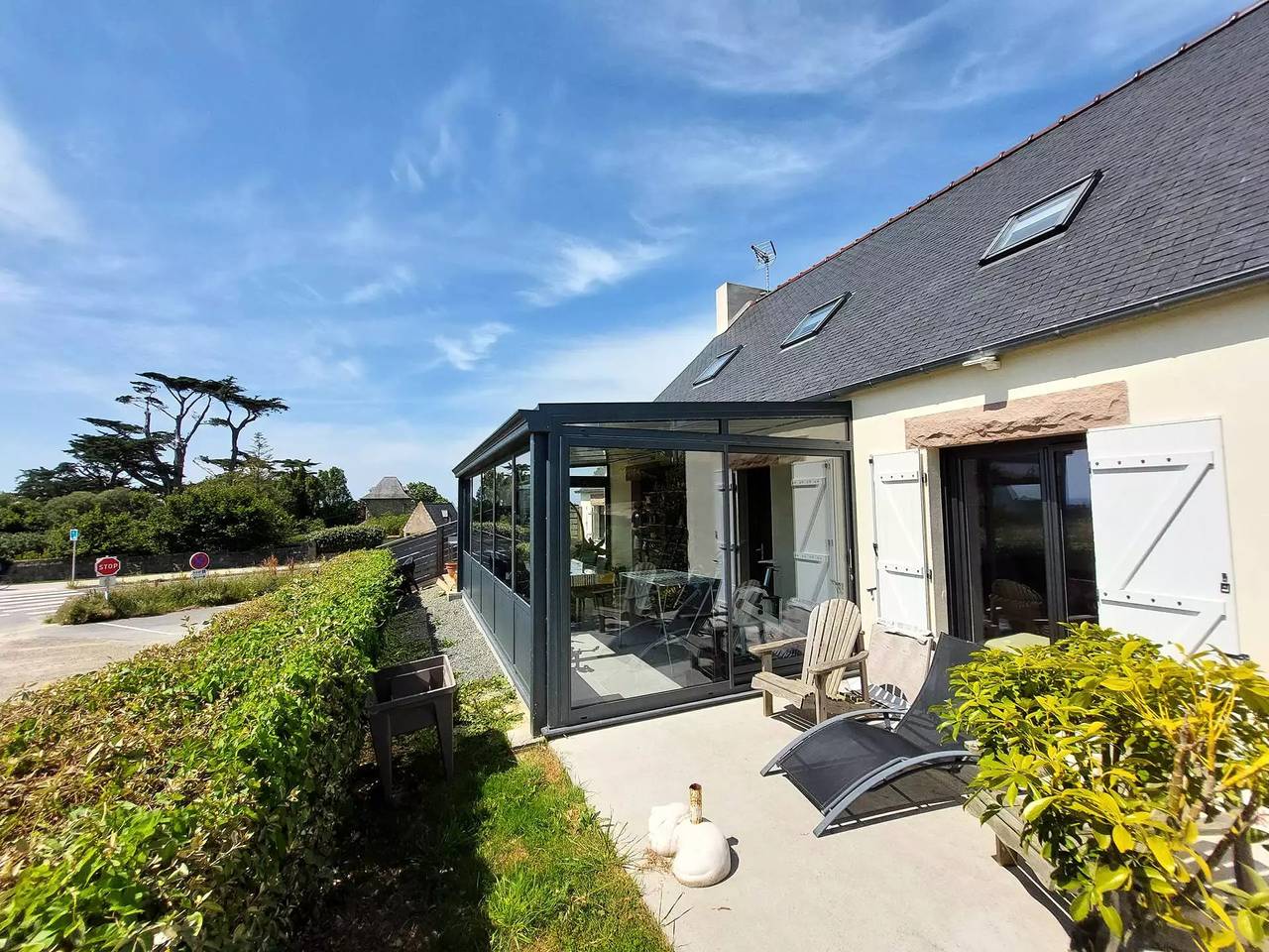 Maison vue mer véranda terrasse et jardin in Trébeurden, Côte de Granit Rose