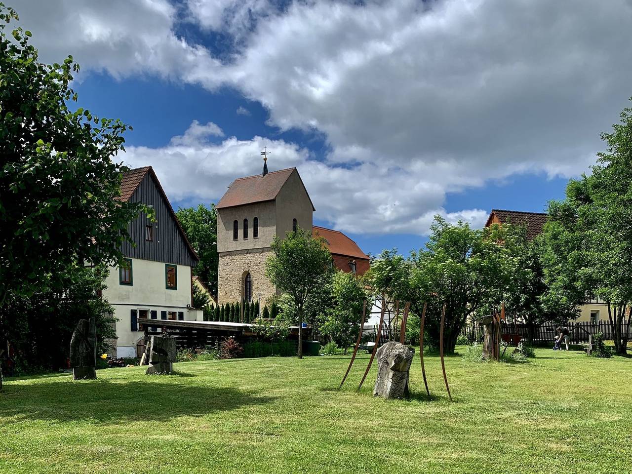 Ganze Ferienwohnung, Kulturgut Ulrichshalben - Ferienwohnung Falkennest mit 50qm, 1 Schlafzimmer, max 4 Personen in Oßmannstedt, Ilmtal-Weinstraße