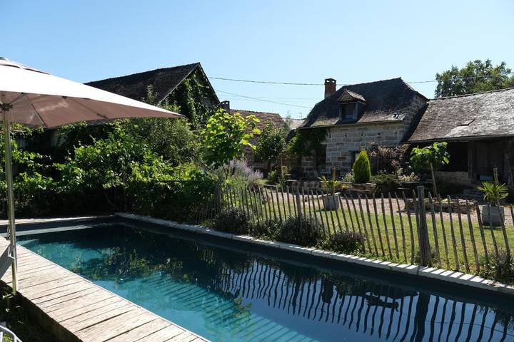 Maison de vacances pour 7 personnes, avec Balcon et Terrasse ainsi que Jardin et Piscine