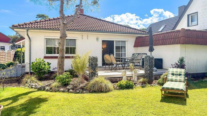 Ferienhaus für 3 Personen, mit Terrasse und Garten