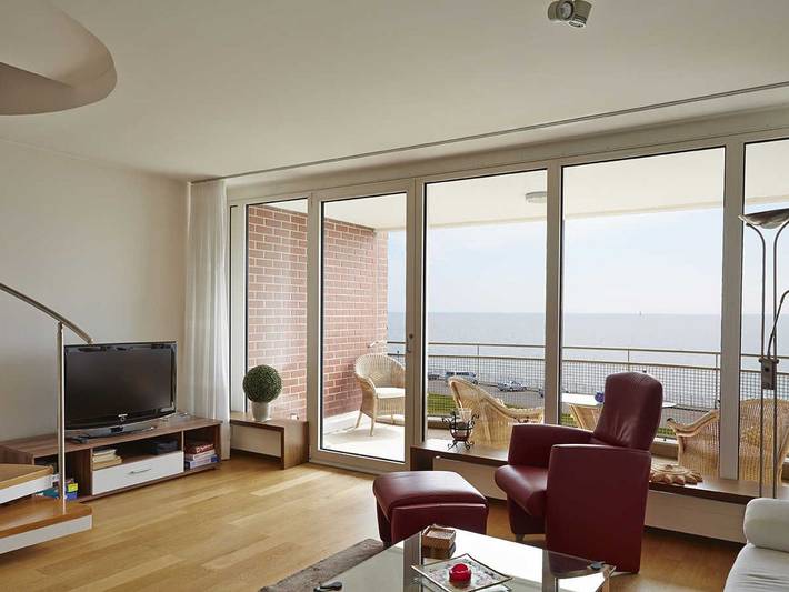 Ferienwohnung für 5 Personen, mit Ausblick und Balkon, mit Haustier am Jadebusen - 2