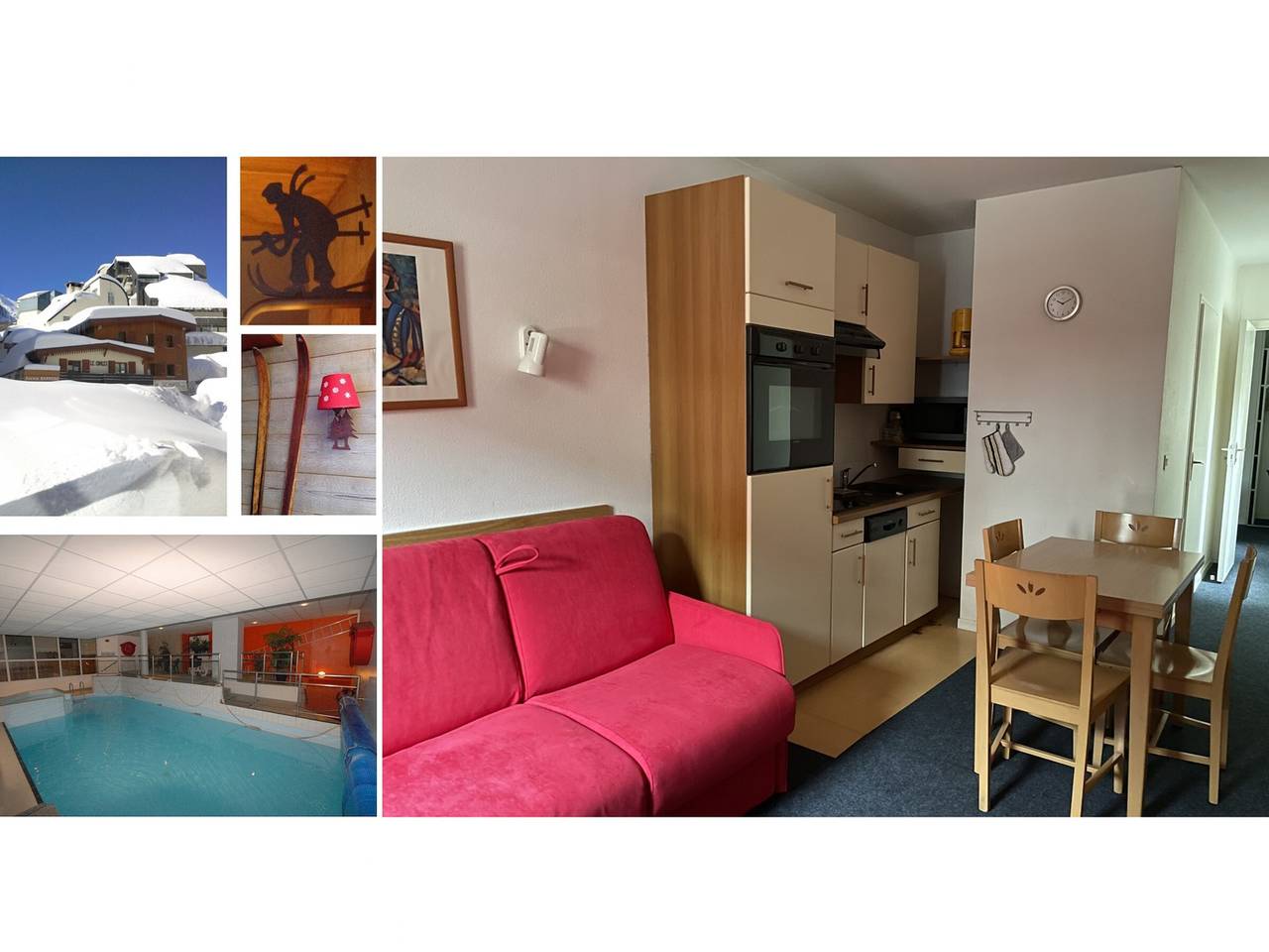 Entire studio, Gourette: Studio 4 pers, Sauna, Heated Pool in Gourette, Eaux-Bonnes