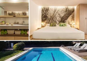 Gîte pour 2 personnes, avec piscine ainsi que vue et balcon à Cabrils
