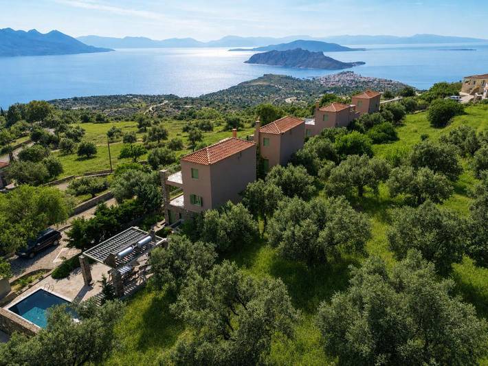 Ferienhaus für 4 Personen, mit Balkon und Terrasse sowie Garten und Ausblick