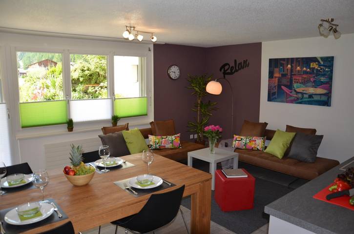 Gîte pour 6 personnes, avec jardin et balcon, adapté aux familles à Saas-Grund - 3