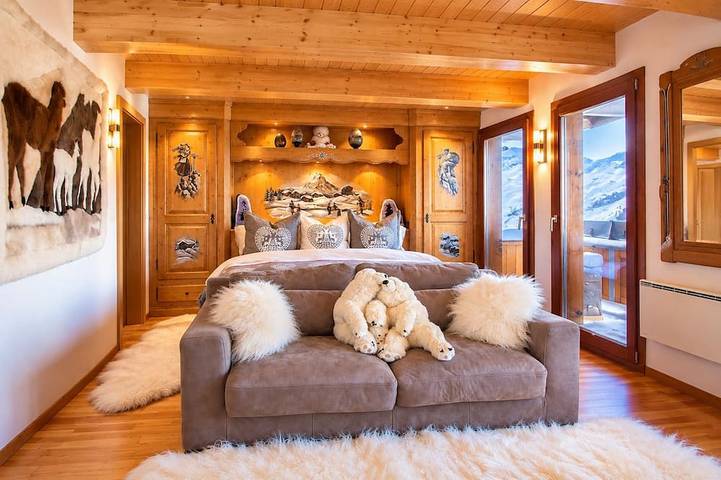 Luxus Chalet & Spa. Privater Whirlpool, Sauna & Gletscherblick. in Saas-Fee, Walliser Alpen
