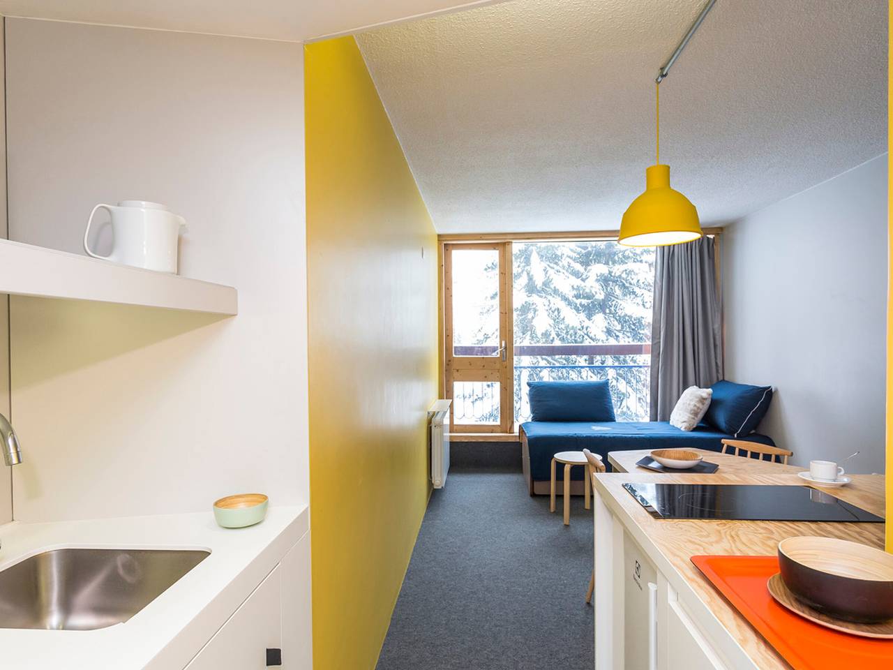 Entire studio, Renovated studio in center with balcony and free wifi in Les Arcs, Bourg-Saint-Maurice