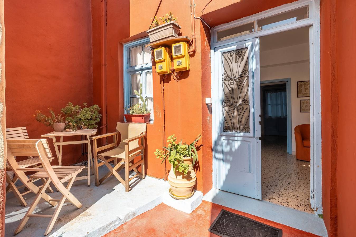 Ferienhaus „Katia's Home Erdgeschoss“ mit Gemeinschaftsgarten, Wlan und Klimaanlage in Rhodos Stadt, Rhodos