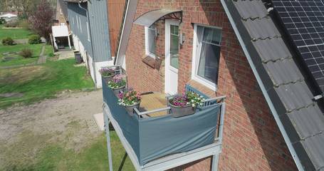 Ferienwohnung für 4 Personen, mit Balkon und Ausblick in Oldenswort