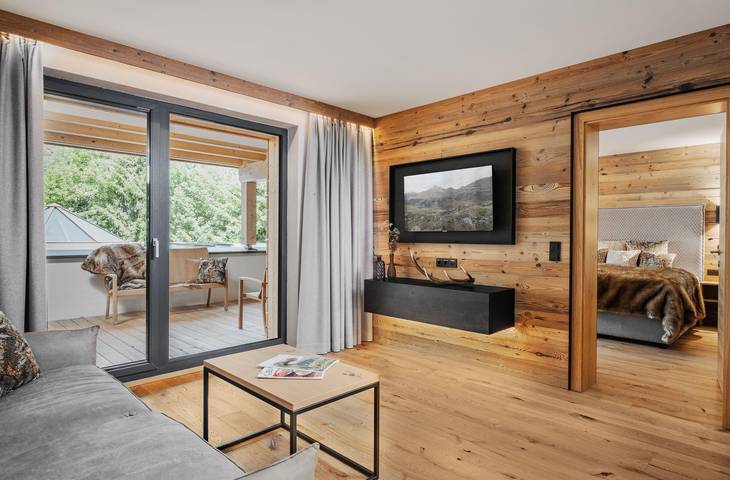 Hotel für 4 Personen, mit Sauna und Ausblick sowie Garten und Pool, mit Haustier in Warth - 4