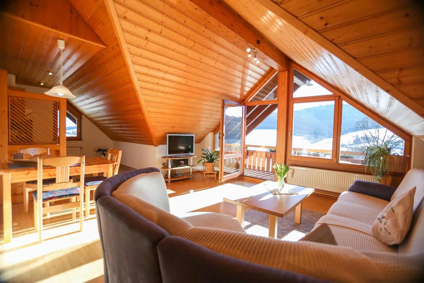 Ganze Wohnung, Ferienwohnung Fichte" mit Bergblick, Balkon und Wlan in Suedlicher Schwarzwald, Bernau im Schwarzwald
