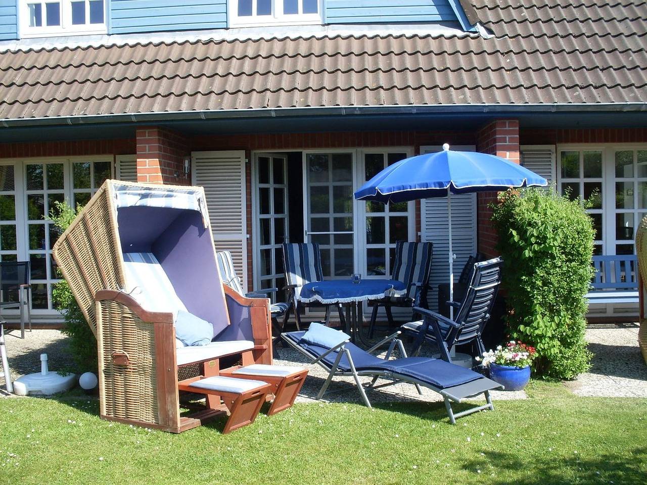 Ferienreihenhaus Lerius - mit Strandkorb auf der Terrasse in Wyk auf Föhr (Stadt), Wyk auf Föhr