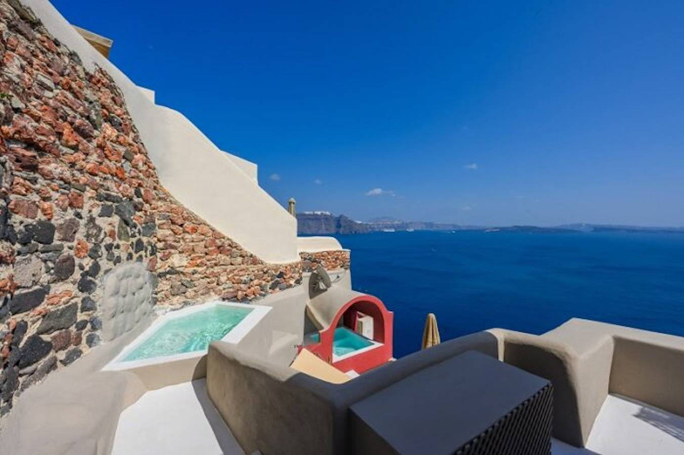 Villa für 2 Personen mit Terrasse in Oia, Santorin