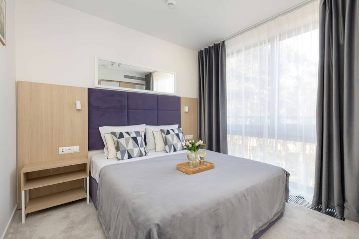 Domek letniskowy dla 5 osób, z balkon/ taras i sauna w Pobierowo