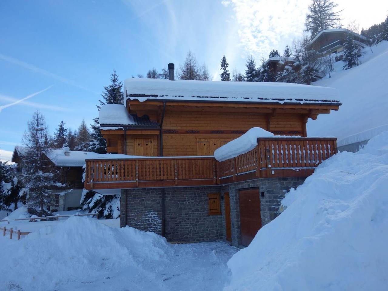 Chalet in Les Masses mit Skiraum in Vex, Walliser Alpen