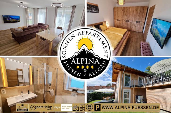 Hütte für 4 Personen, mit Balkon und Terrasse sowie Garten in Füssen
