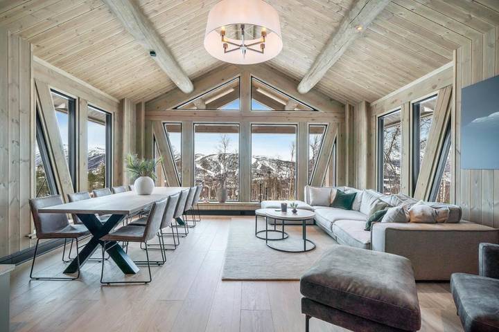 Gîte pour 12 personnes, avec vue ainsi que jardin et sauna à Geilo - 3