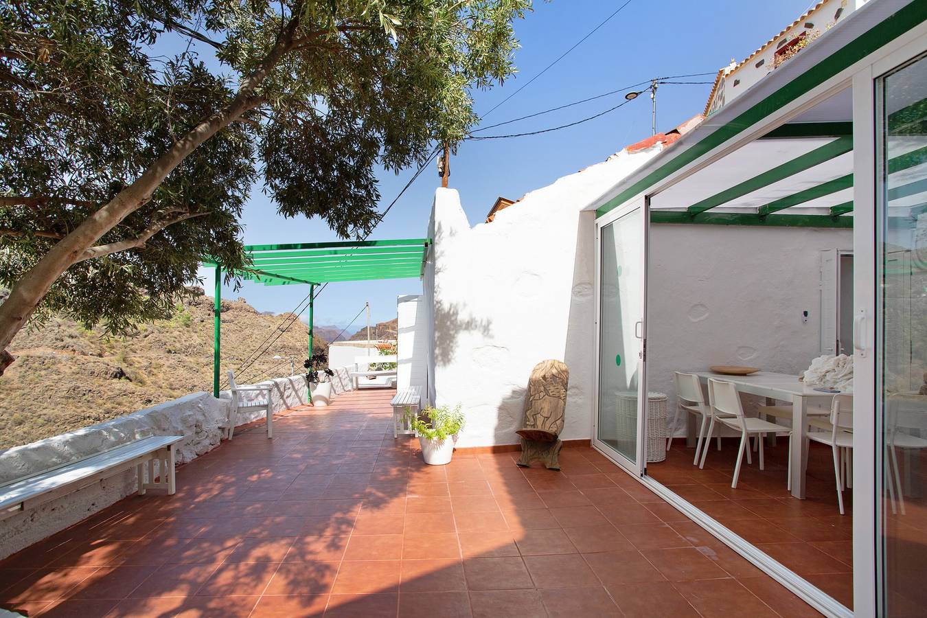 Ferienhaus „Casa Cueva Tejeda 2 Dorm“ mit Meerblick, privater Terrasse & Wlan in El Carrizal, Tejeda