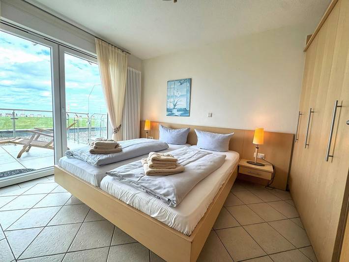 Ferienwohnung mit Meerblick für 2 Personen, mit Balkon auf Norderney
