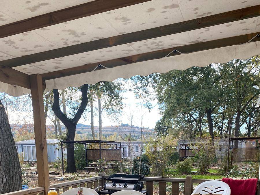 Camping La Tour de France - Mobilheim 6 personen - 3 Schlafzimmer / Confort Clim in Latour-de-France, Regionaler Naturpark Corbières-Fenouillèdes