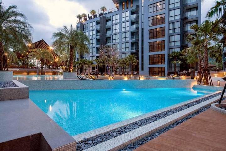 Lägenhet för 2 Personer, med pool samt trädgård och utsikt och balkong i Kamala