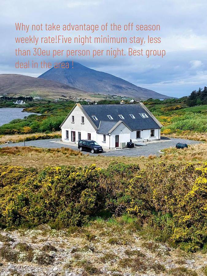 Holiday rental for 12 people, with garden and lake view as well as view in Achill Island