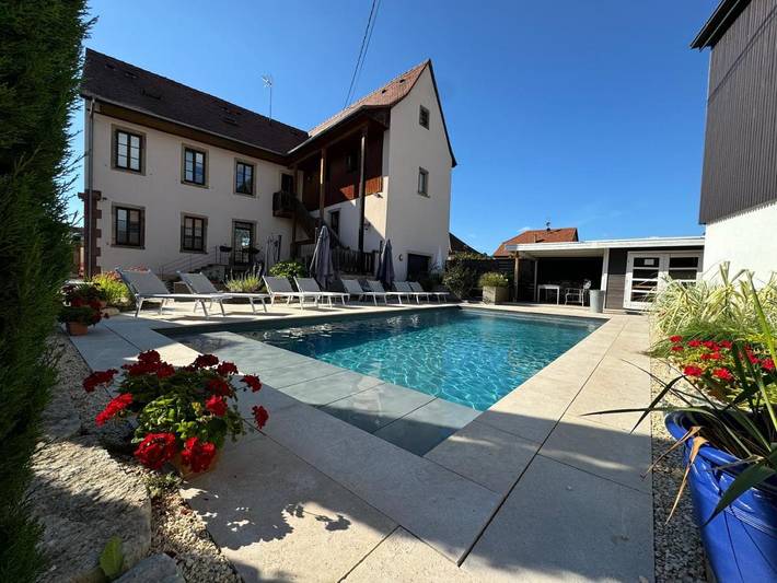Chambre d’hôte pour 3 personnes, avec Terrasse et Jardin ainsi que Piscine et Sauna à Obernai