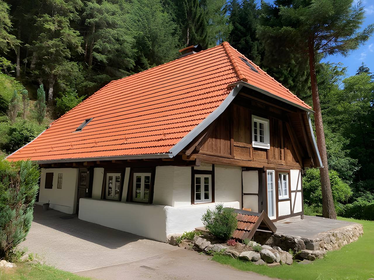 Ferienhaus 'Waldhäusle, 70qm' mit Bergblick, privater Terrasse und Wlan in Hornberg, Mittlerer Schwarzwald