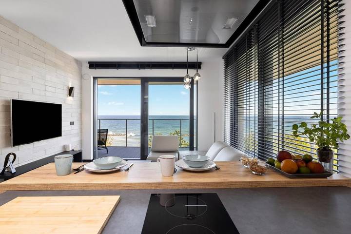 Apartament wakacyjny dla 4 osób, z widok i taras w Darłowo