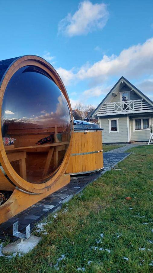 Dom dla 6 osób, z Balkon i Jacuzzi oraz Taras i Ogród w Międzybrodzie Bialskie