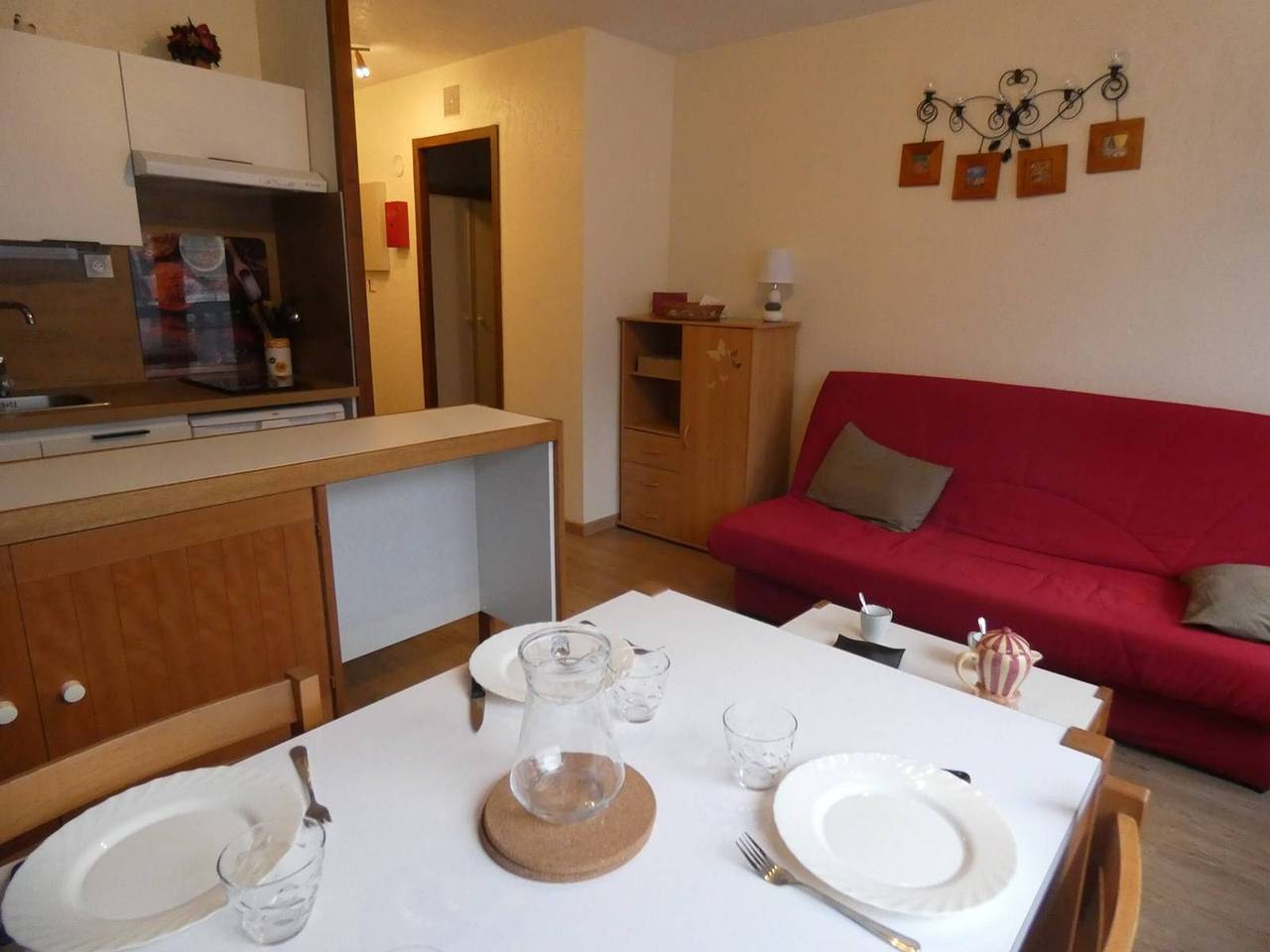Estudio entero, Estudio acogedor 4 personas con balcón, estacionamiento y acceso a sala de musculación - Vignec in Vignec, Parque nacional de los Pirineos