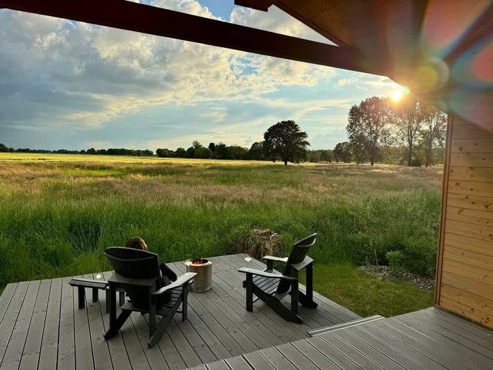Ferienhaus für 2 Personen, mit Balkon und Terrasse sowie Garten und Ausblick