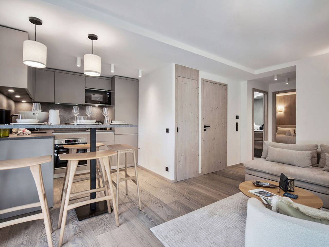 Appartement entier, Courchevel Le Praz: Appart 36m², 2 adultes + 2 enfants, Wifi, Parking in Courchevel 1300 (Le Praz), Saint-Bon-Tarentaise