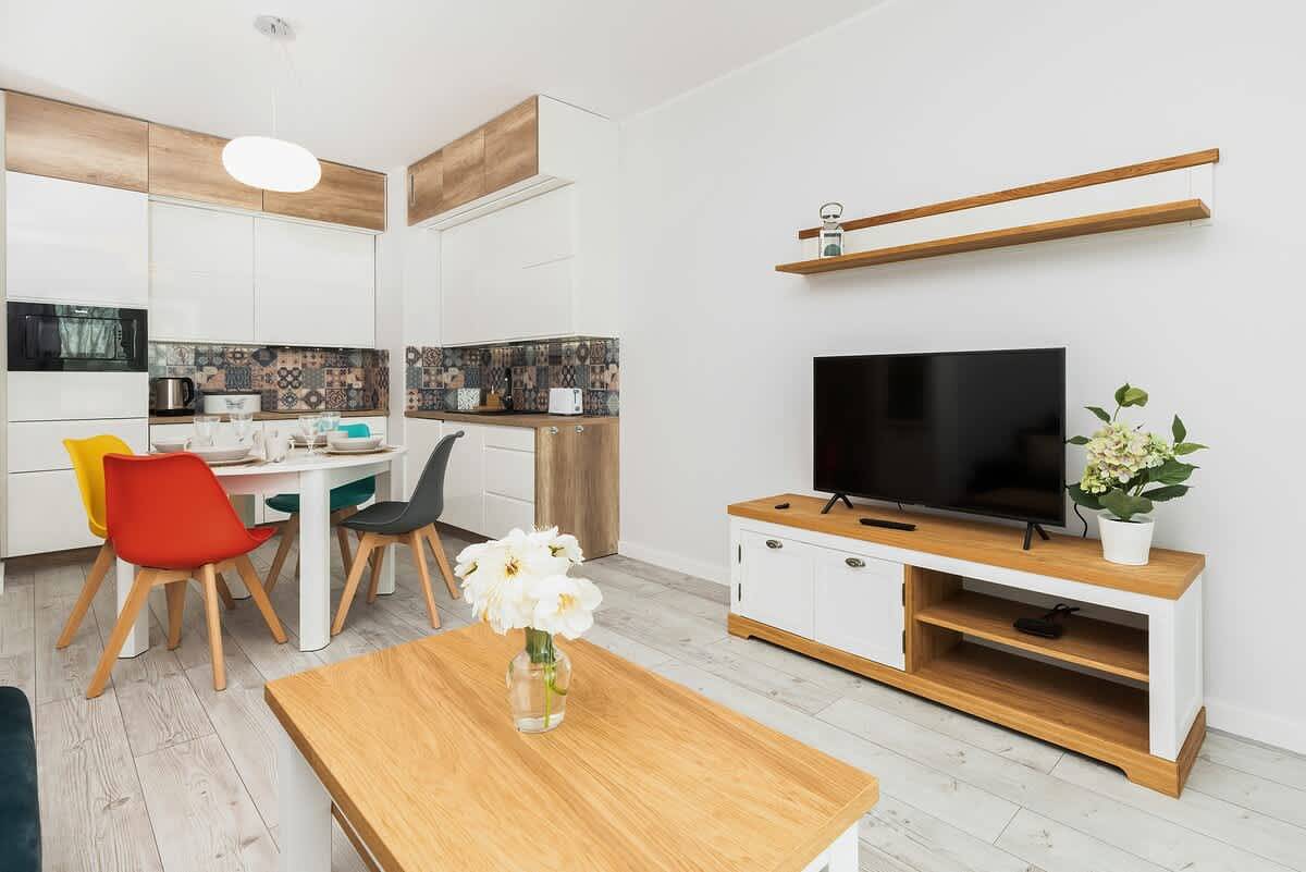 Hel lägenhet, Modern Apartment in Gdansk | Parking | Balcony in Gdańsk, Zatoka Gdańska