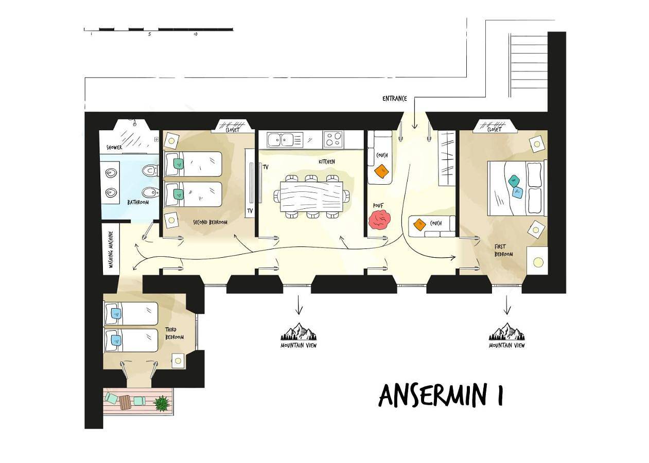 Appartement entier, Alp Apartments Ski & Bike - Ansermin in Aoste, Alpes valaisannes