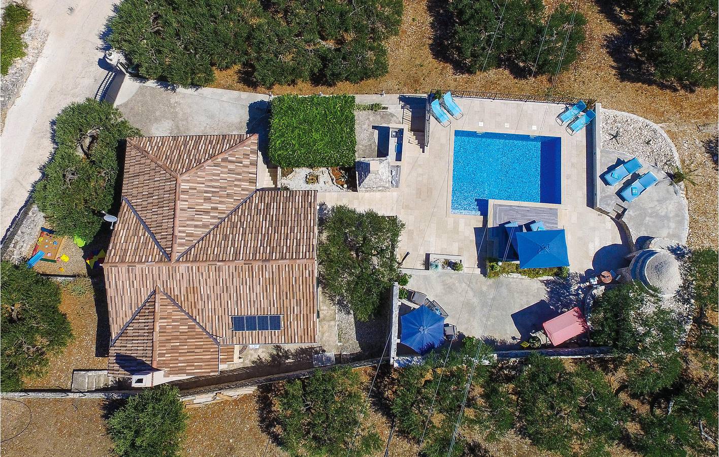 Ferienhaus für 5 Personen mit Ausblick in Postira, Brac