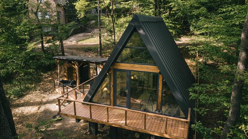 Chalet für 4 Personen, mit Sauna und Terrasse sowie Ausblick und Garten, mit Haustier in Ungarn