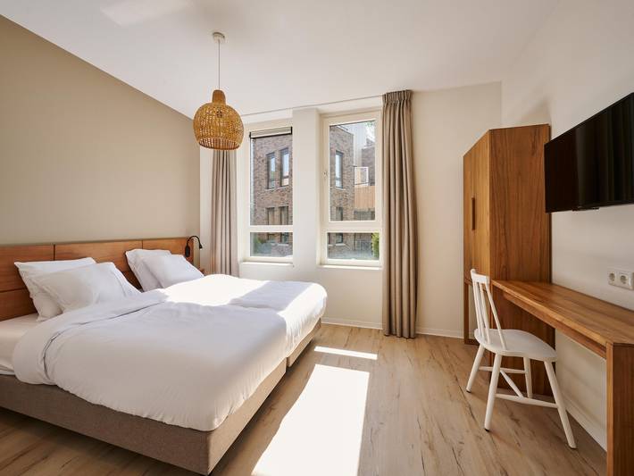 Appartement de vacances pour 2 personnes, avec piscine et balcon/terrasse, animaux acceptés