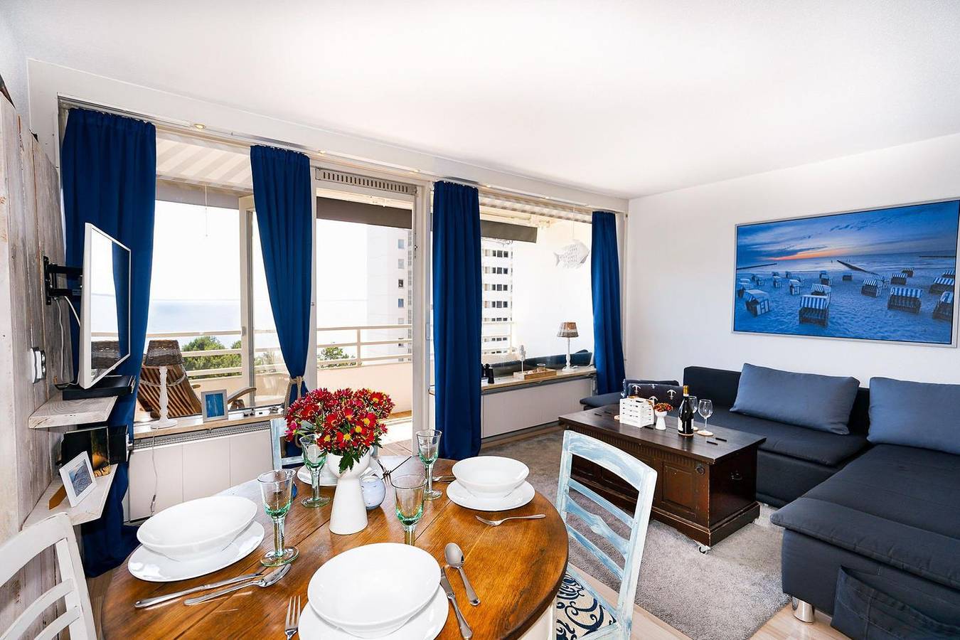 Ganze Wohnung, Ferienwohnung Wogenliebe. Gemütliches Ferienapartment mit Blick auf die Ostsee in Sierksdorf, Ostholstein