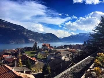 Hôtel pour 2 personnes, avec vue ainsi que vue sur le lac et balcon à Krattigen