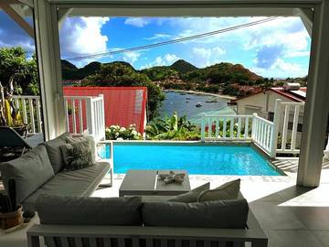 Cottage pour 4 personnes, avec piscine ainsi que jardin et vue à Terre-de-Haut