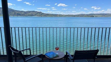 Ferienwohnung für 3 Personen, mit Balkon und Sauna sowie Seeblick und Ausblick in Kochel am See